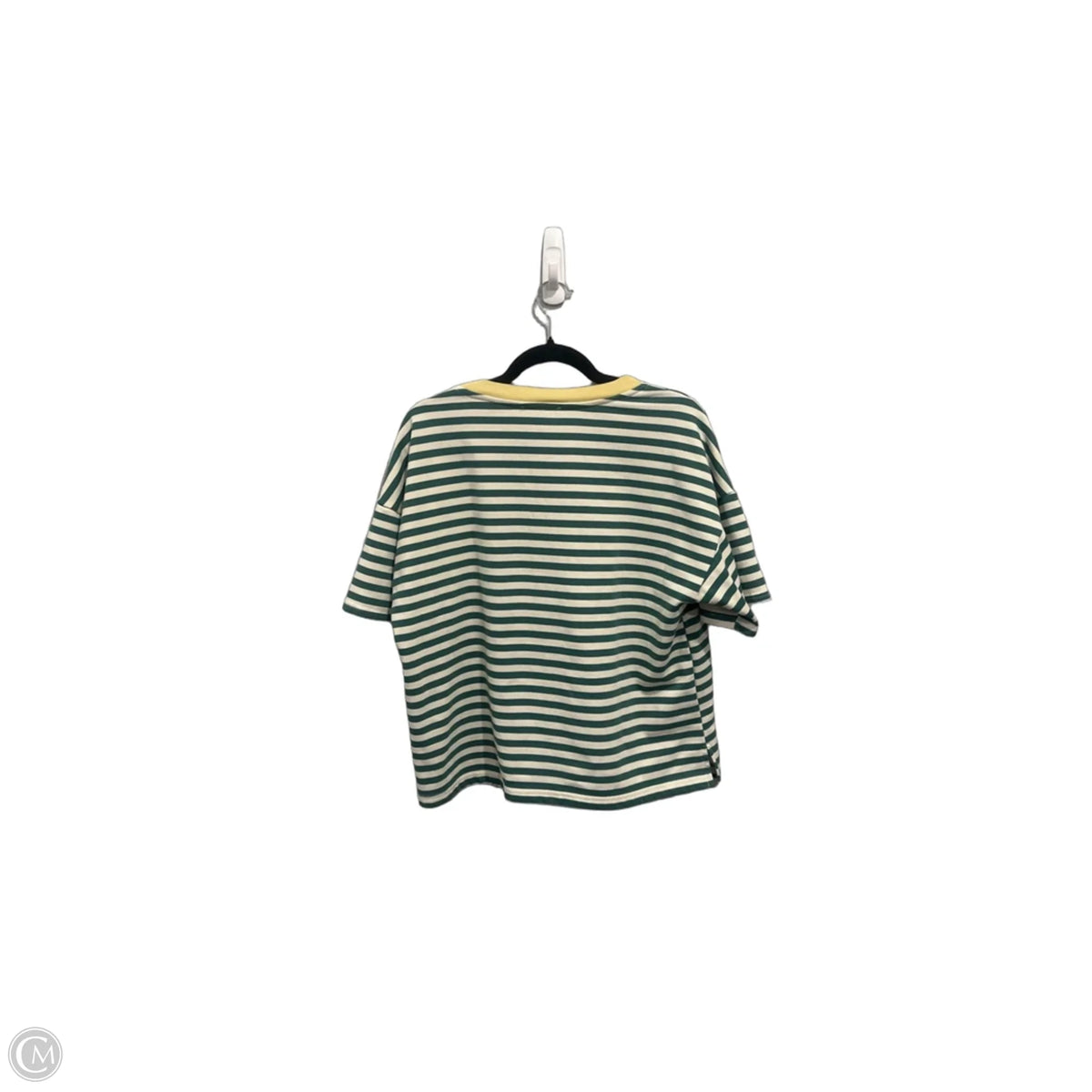 Top Short Sleeve By Joa In Striped Pattern, Size: M