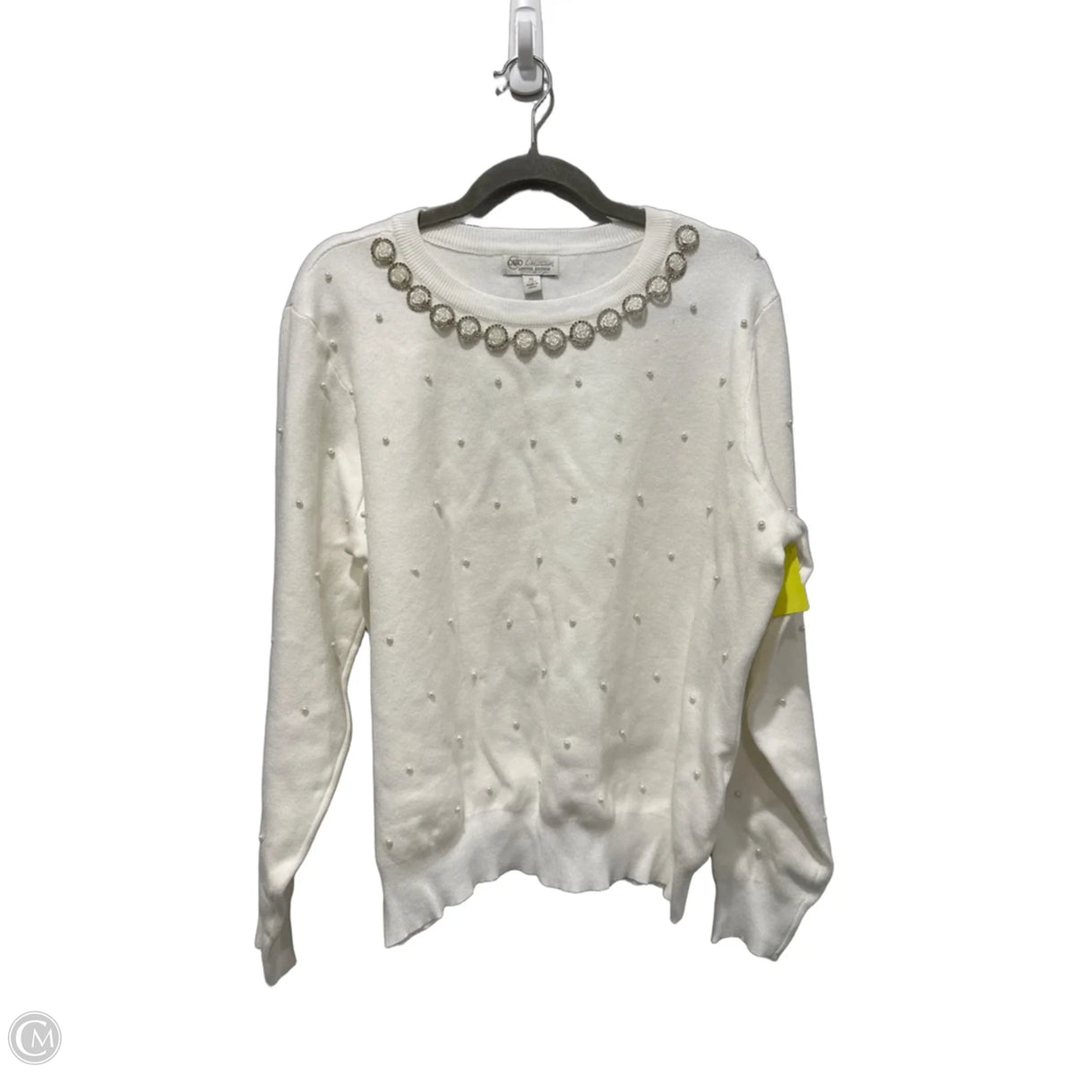 Sweater By Cato In White, Size: Xl