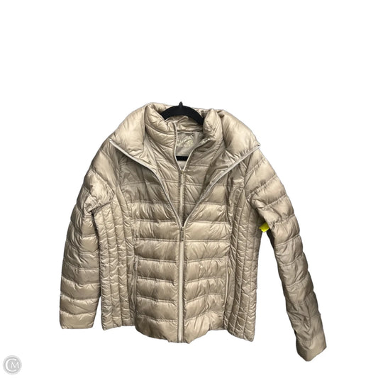 Jacket Puffer & Quilted By Michael By Michael Kors In Taupe, Size: L