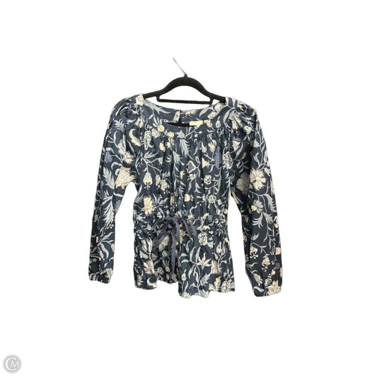 Top Long Sleeve Designer By Spartina In Floral Print, Size: S