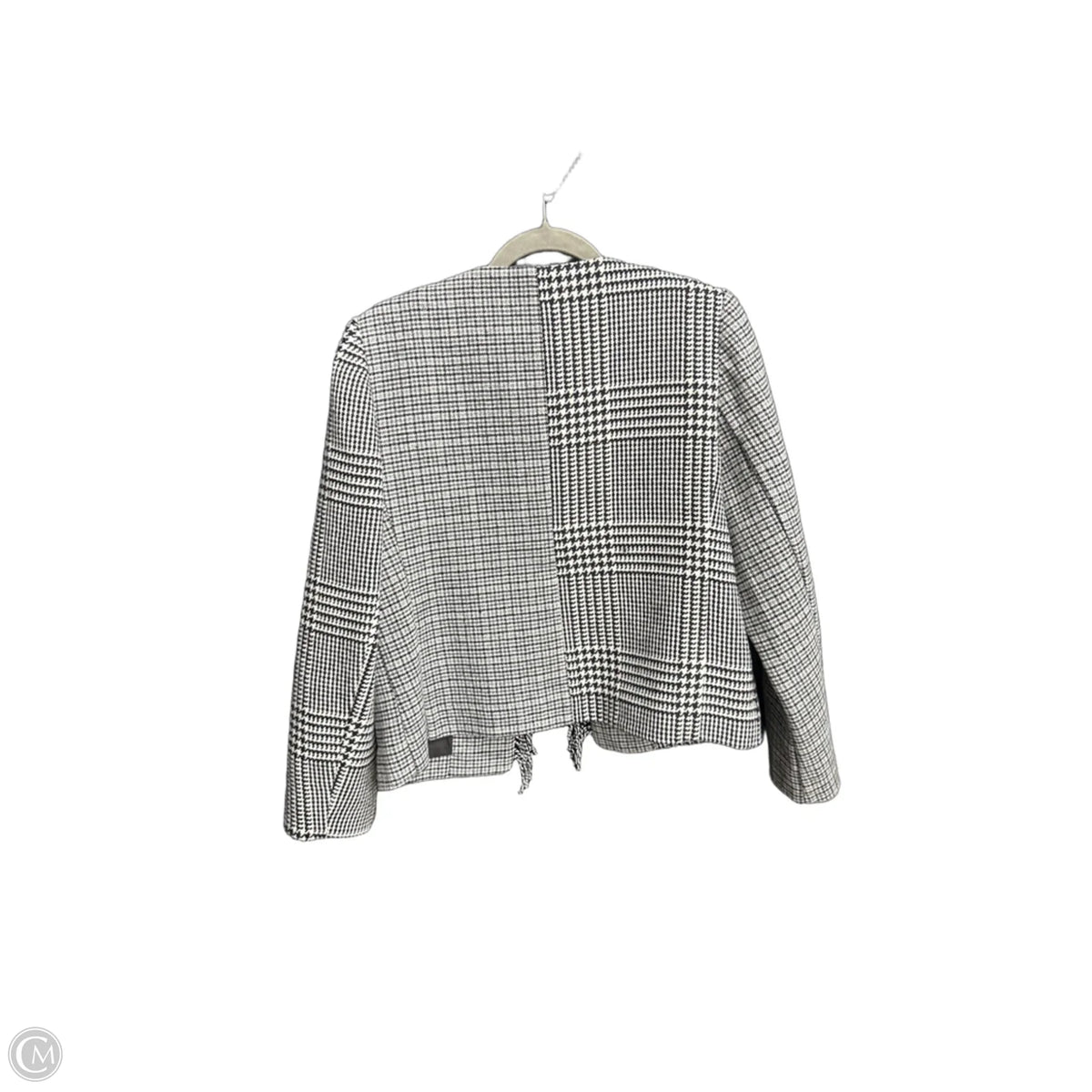 Blazer By Chicos In Checkered Pattern, Size: M