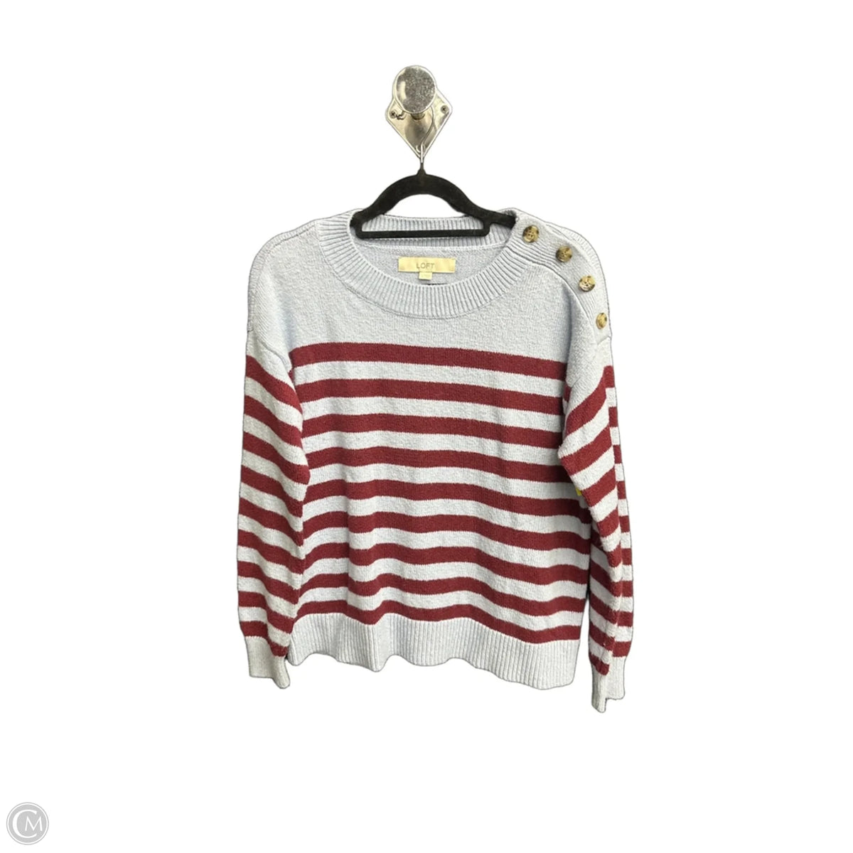 Sweater By Loft In Striped Pattern, Size: S
