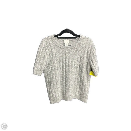 Sweater Short Sleeve By H&m In Grey, Size: M