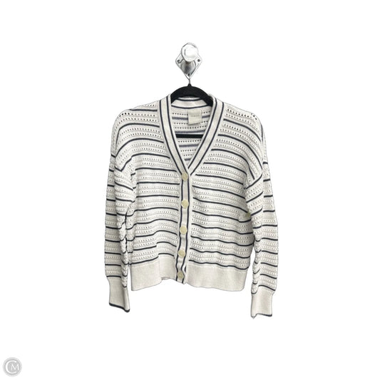 Sweater Cardigan By Varley In Striped Pattern, Size: M