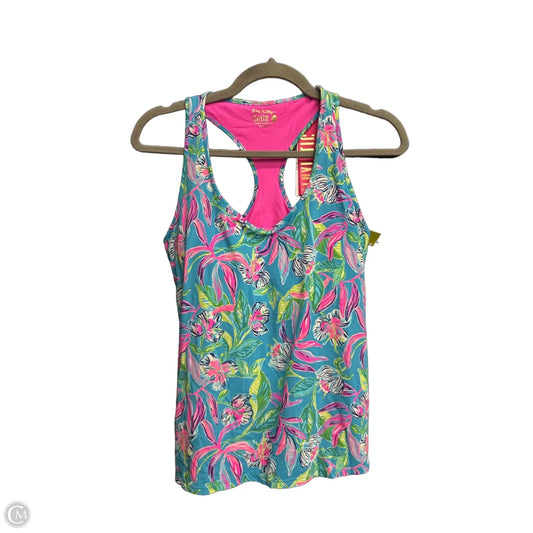 Tank Top Designer By Lilly Pulitzer In Floral Print, Size: M