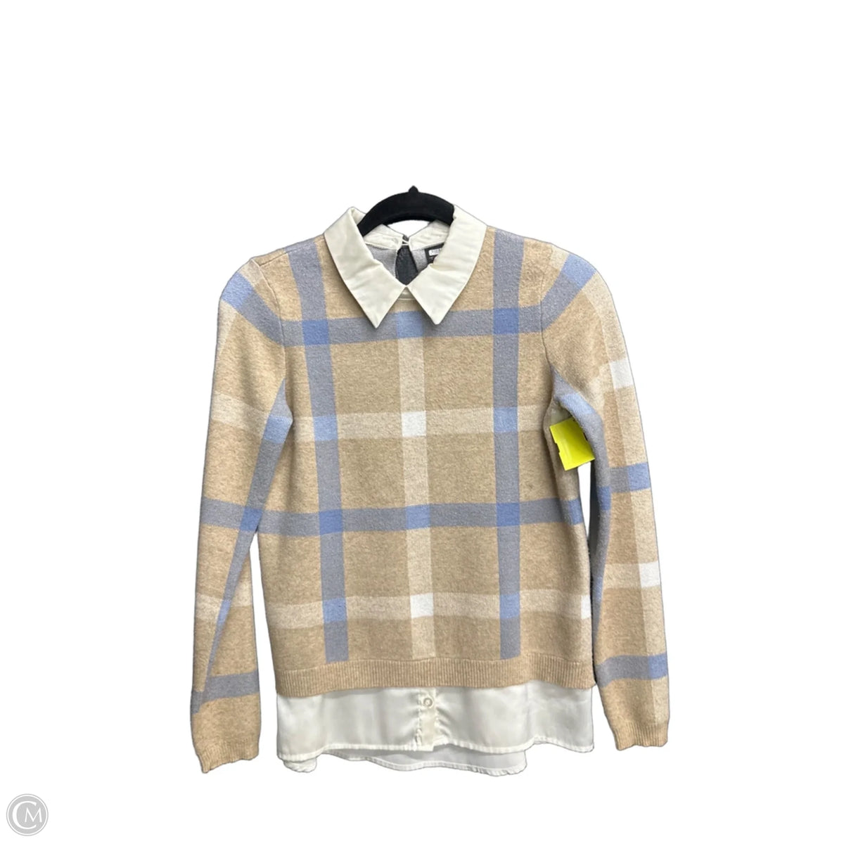Sweater By Tahari In Plaid Pattern, Size: Xs