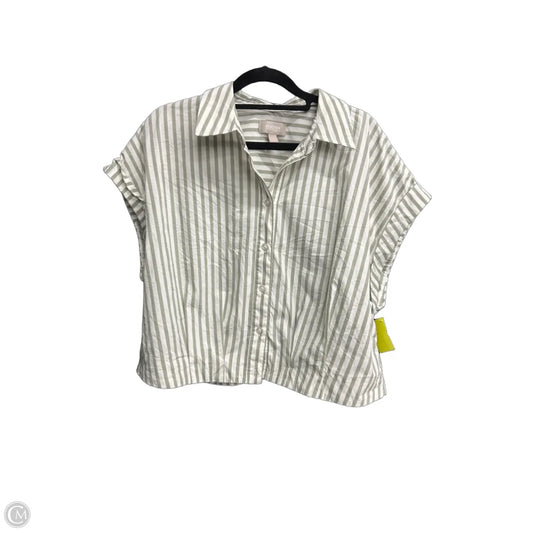 Top Short Sleeve By Kenneth Cole Reaction In Striped Pattern, Size: L