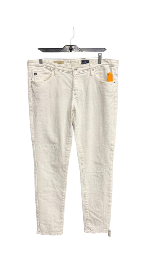 Jeans Skinny By Adriano Goldschmied In White Denim, Size: 12