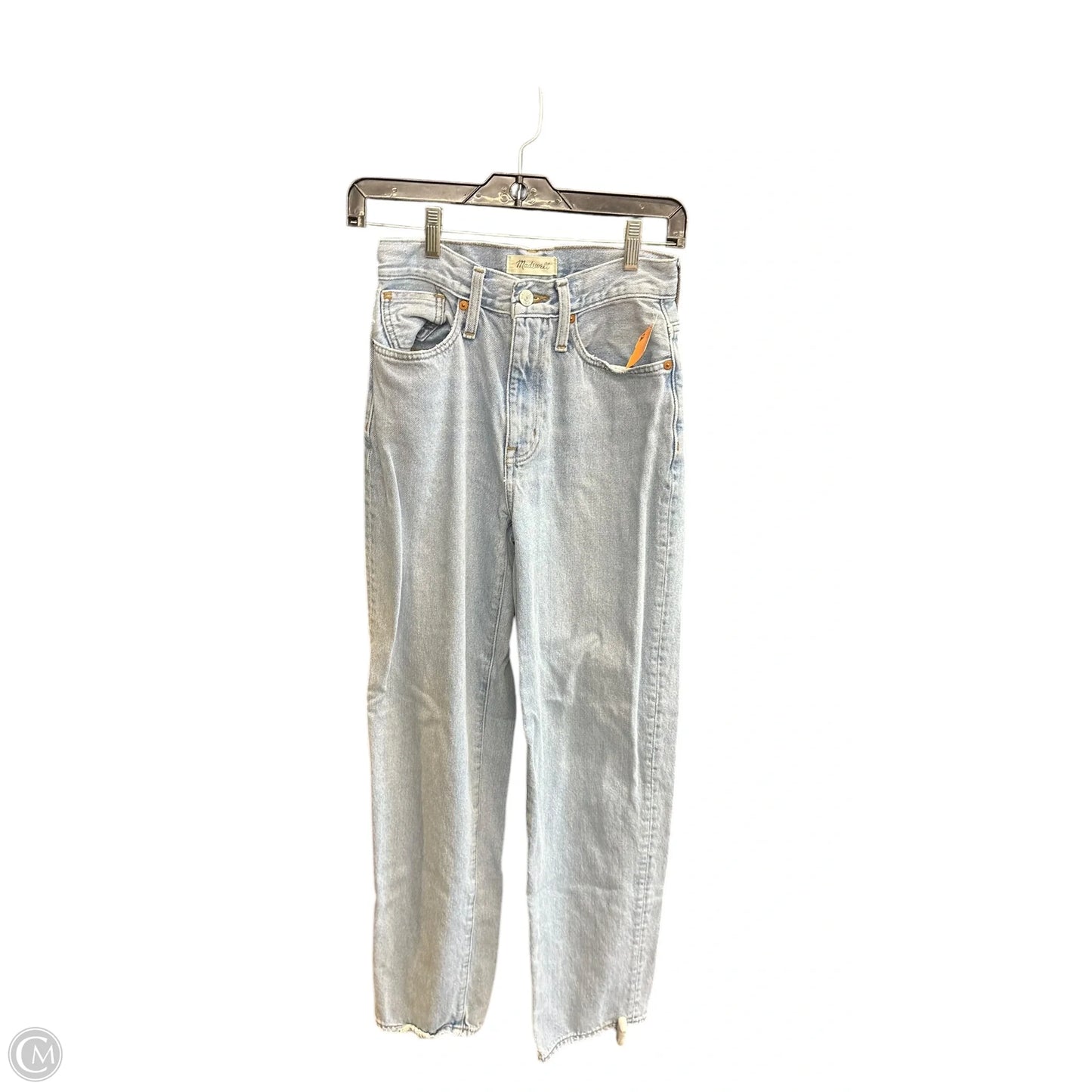 Jeans Straight By Madewell In Blue Denim, Size: 0