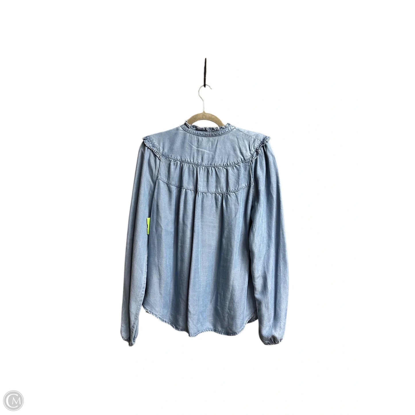 Top Long Sleeve By Maeve In Blue Denim, Size: M