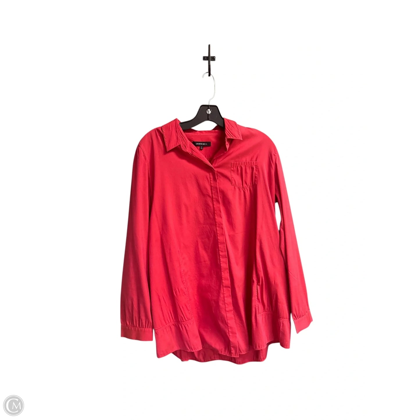 Top Long Sleeve Designer By Lafayette 148 In Orange, Size: S