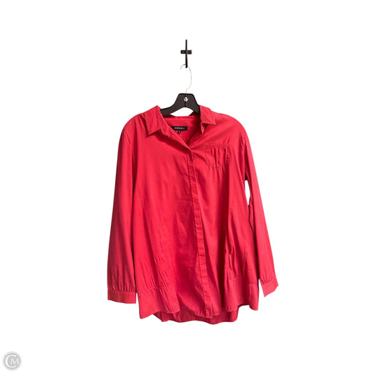 Top Long Sleeve Designer By Lafayette 148 In Orange, Size: S