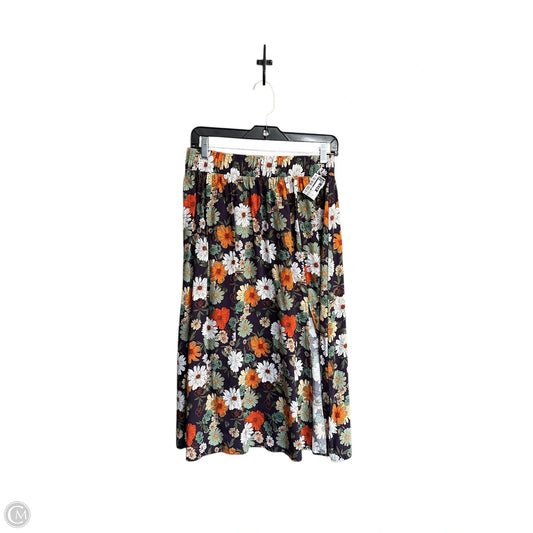 Skirt Midi By Natural Life In Floral Print, Size: 8