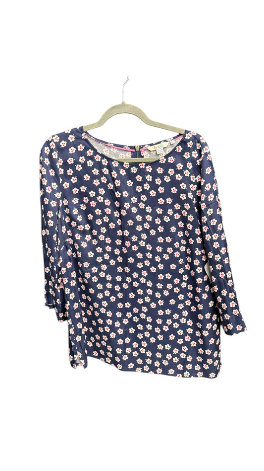 Top 3/4 Sleeve By Boden In Floral Print, Size: Xl