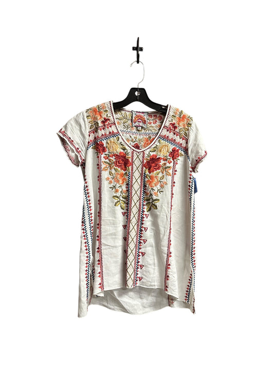 Top Short Sleeve By Johnny Was In Floral Print, Size: Xs