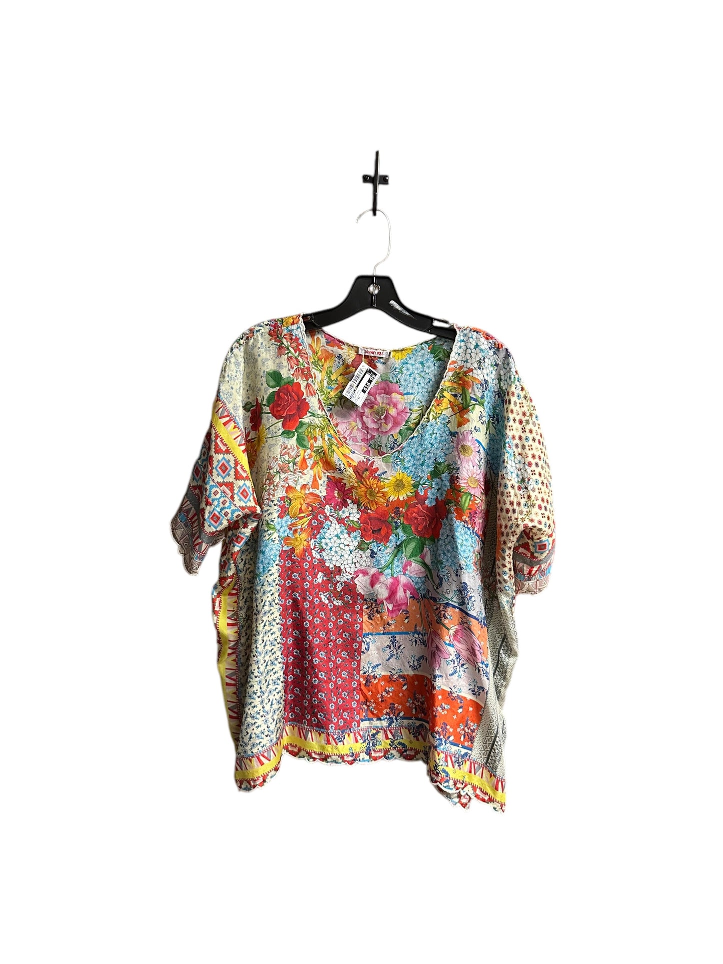 Top Short Sleeve By Johnny Was In Floral Print, Size: Xs