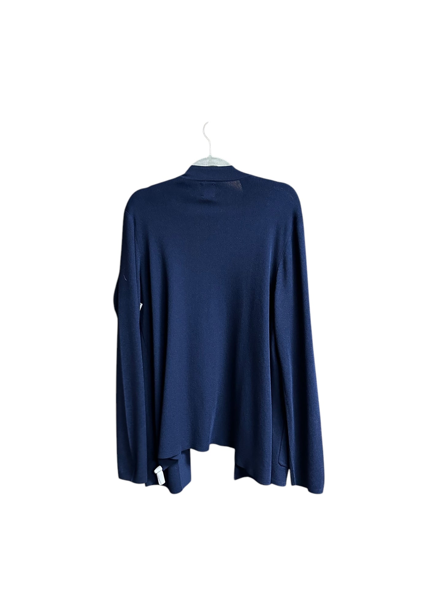 Sweater Cardigan By Anne Klein In Navy, Size: Xl