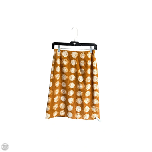 Skirt Midi By Maeve In Cream & Orange, Size: 2