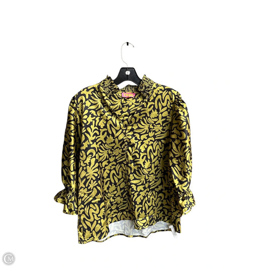 Top Short Sleeve By Thml In Black & Green, Size: S