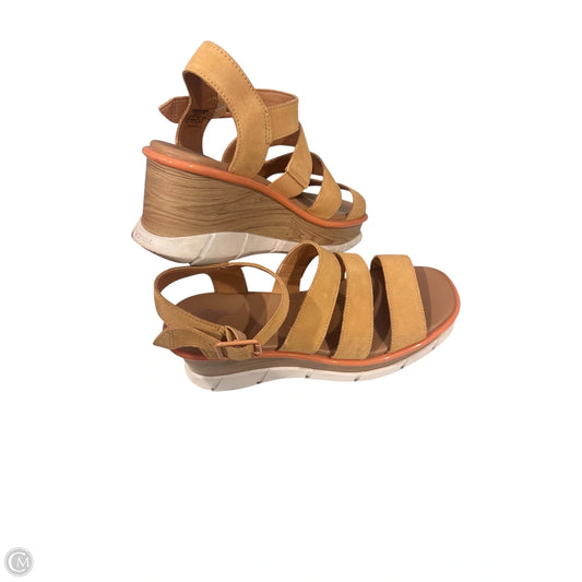 Sandals Heels Wedge By Sorel In Brown, Size: 10