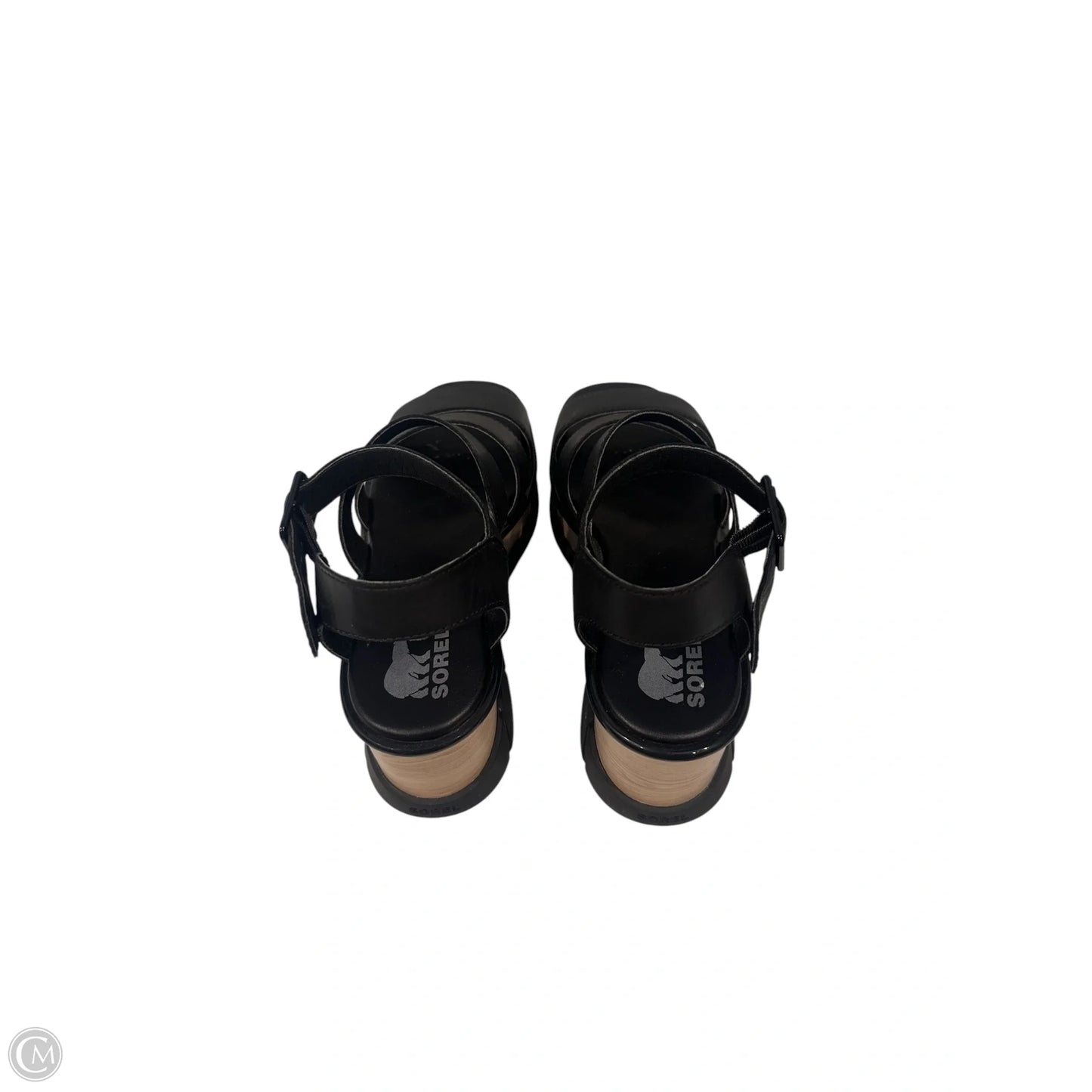 Sandals Heels Wedge By Sorel In Black, Size: 10