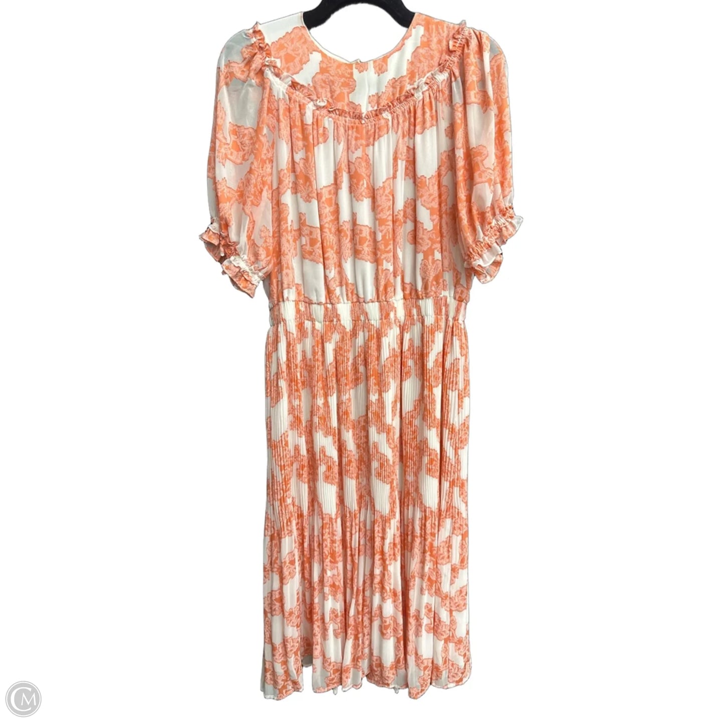 Dress Casual Maxi By Current Air In Orange & White, Size: M