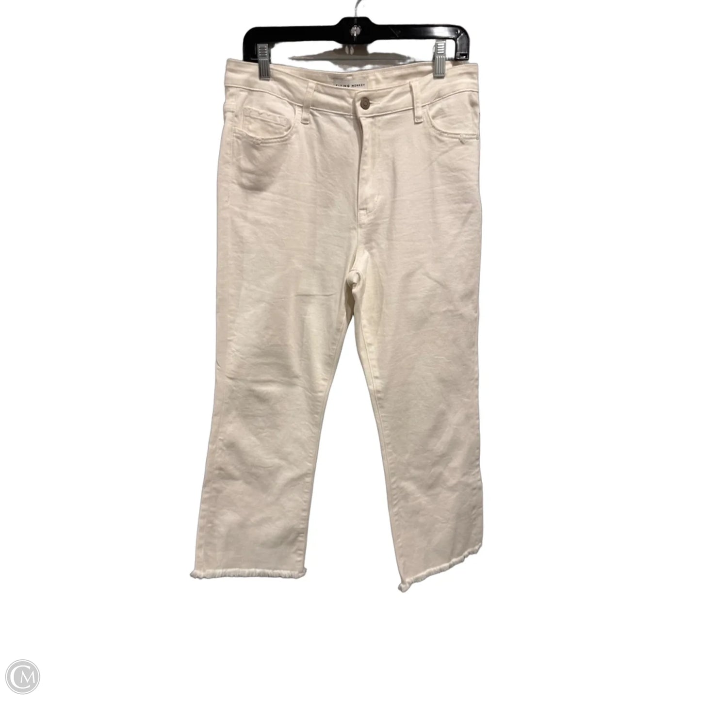 Jeans Straight By Flying Monkey In Cream, Size: 10