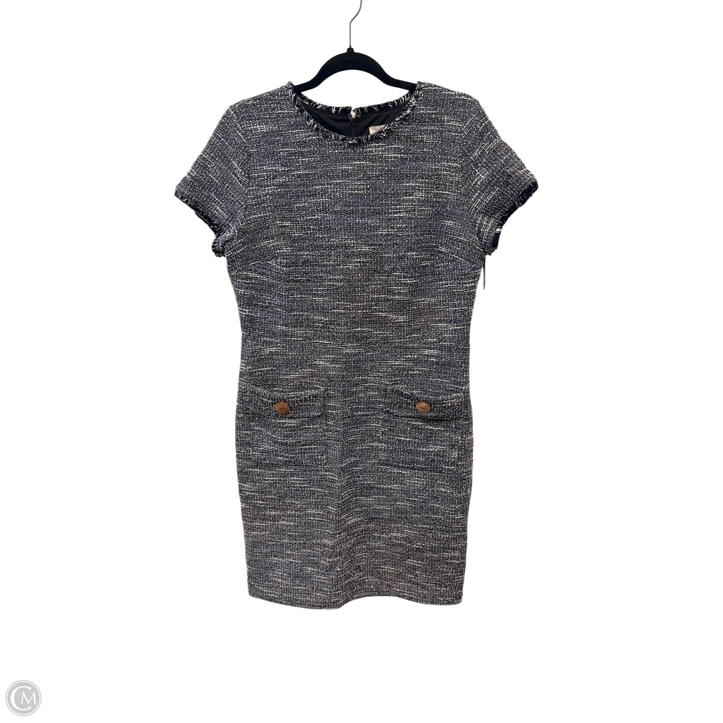 Dress Casual Short By Loft In Blue & Grey, Size: L