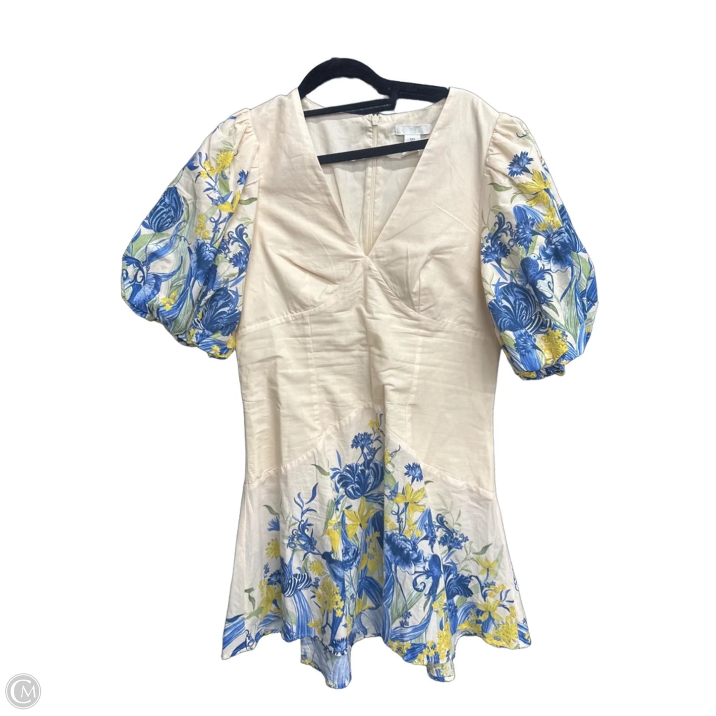 Dress Casual Short By H&m In Blue & Yellow, Size: M