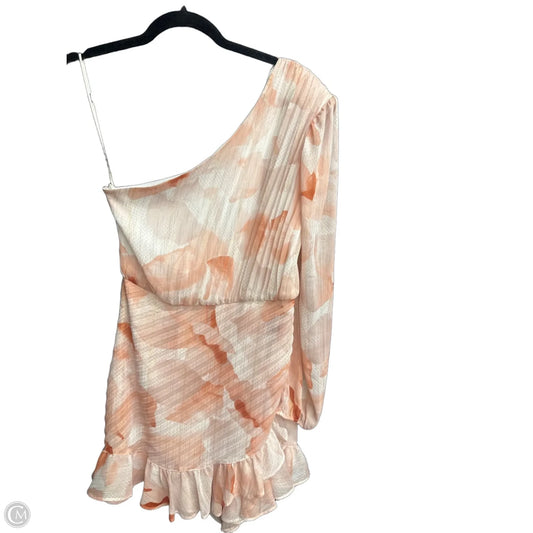 Dress Casual Short By Express In Pink & White, Size: M