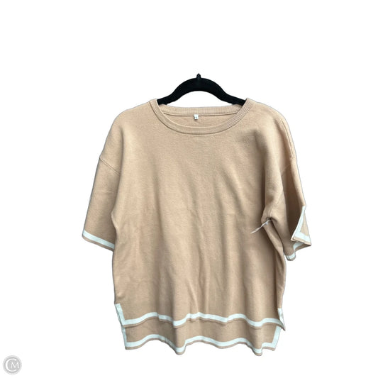 Top Short Sleeve By Clothes Mentor In Brown, Size: L
