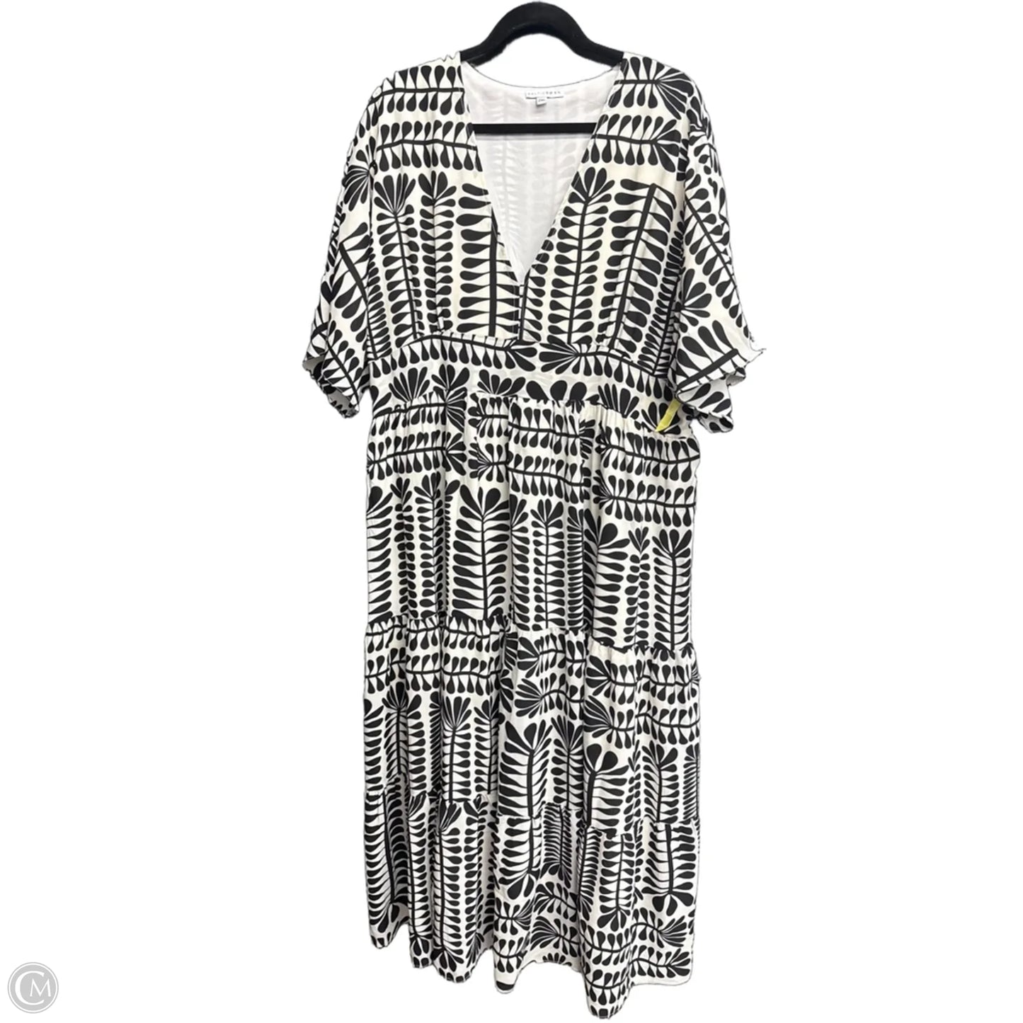 Dress Casual Maxi By Baltic Born In Black & Cream, Size: 2x