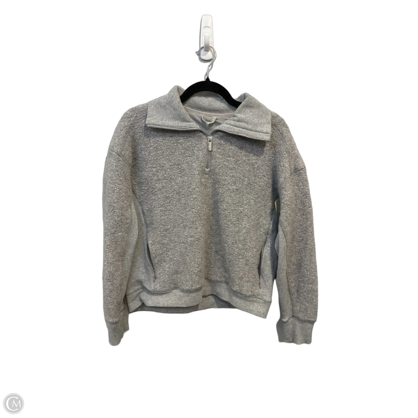 Athletic Sweatshirt Collar By Lululemon In Grey, Size: S