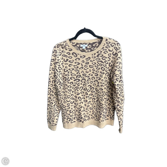 Sweater By Croft And Barrow In Animal Print, Size: L