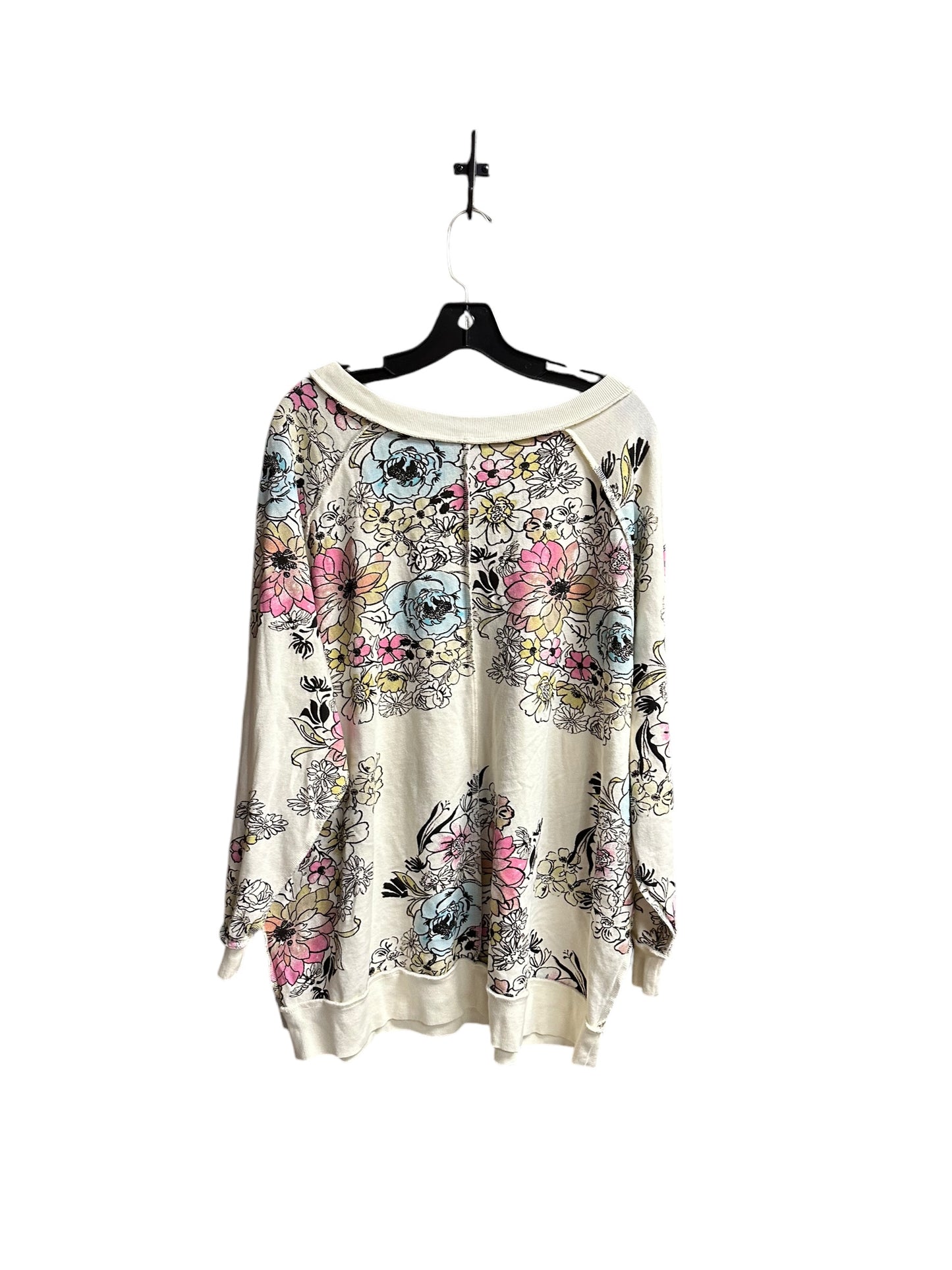 Sweatshirt Crewneck By Free People In Floral Print, Size: S