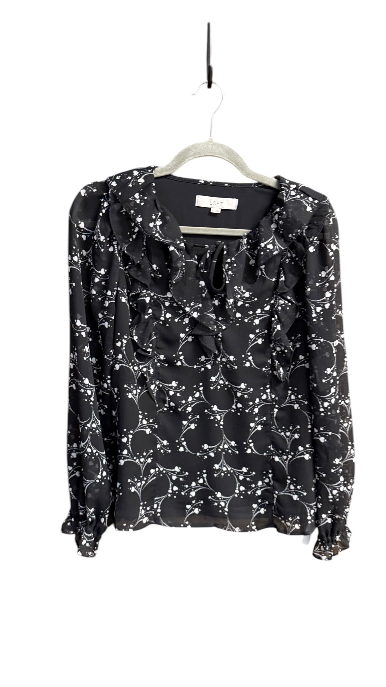 Top Long Sleeve By Loft In Black, Size: Xs