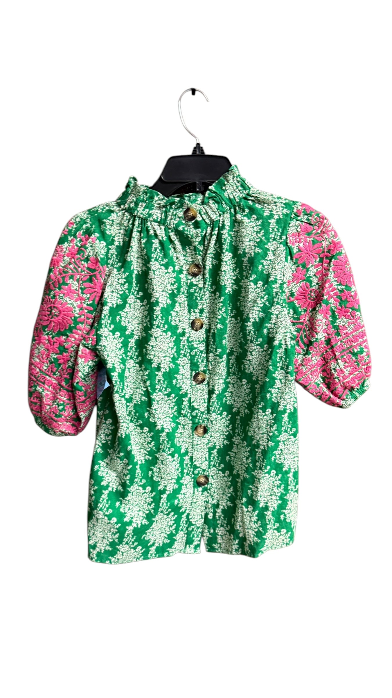 Top Short Sleeve By Thml In Floral Print, Size: Xs