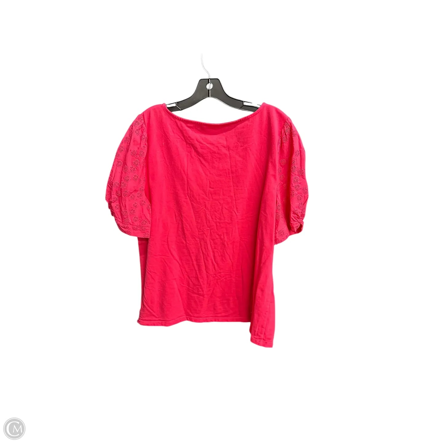 Top Short Sleeve By Talbots In Pink, Size: Xl