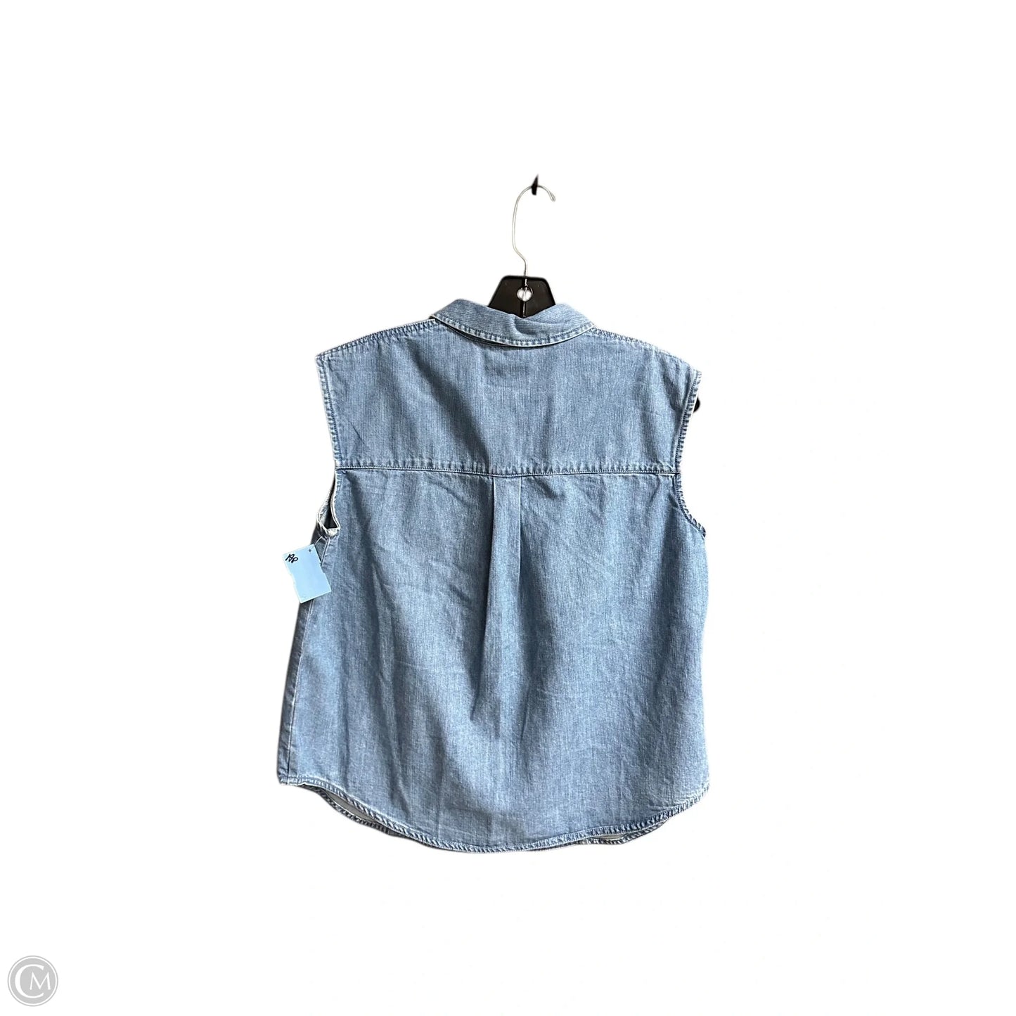 Top Sleeveless By Universal Thread In Blue Denim, Size: M