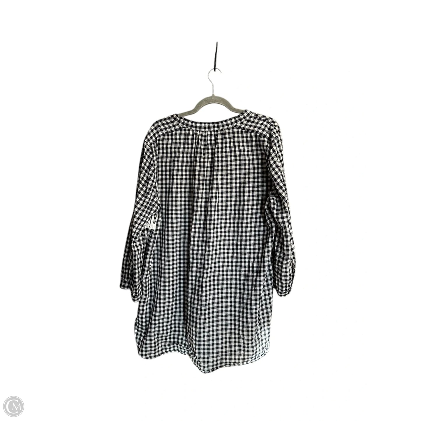 Top Long Sleeve By J. Crew In Checkered Pattern, Size: L