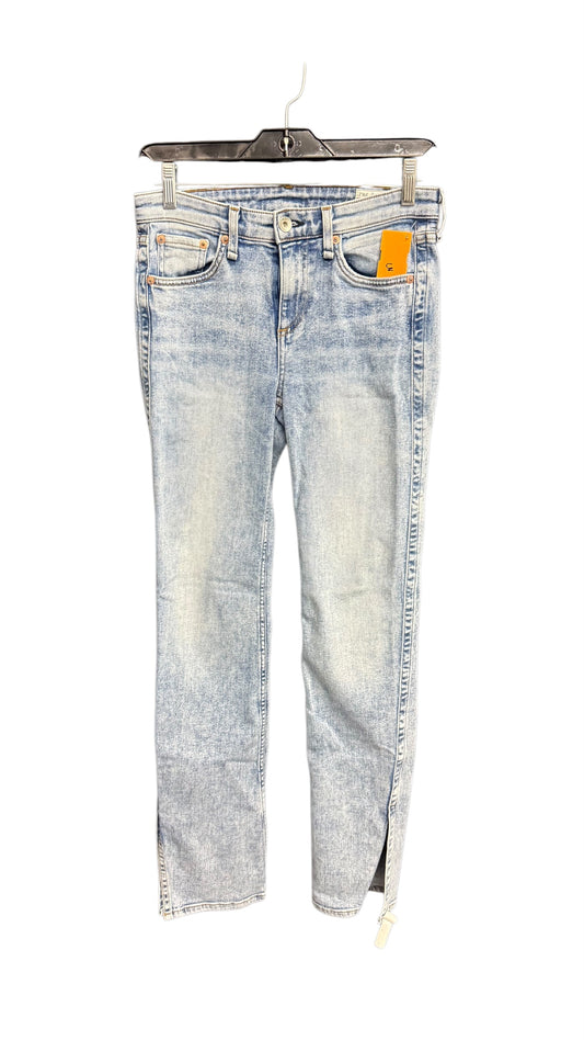 Jeans Straight By Rag & Bones Jeans In Blue Denim, Size: 2