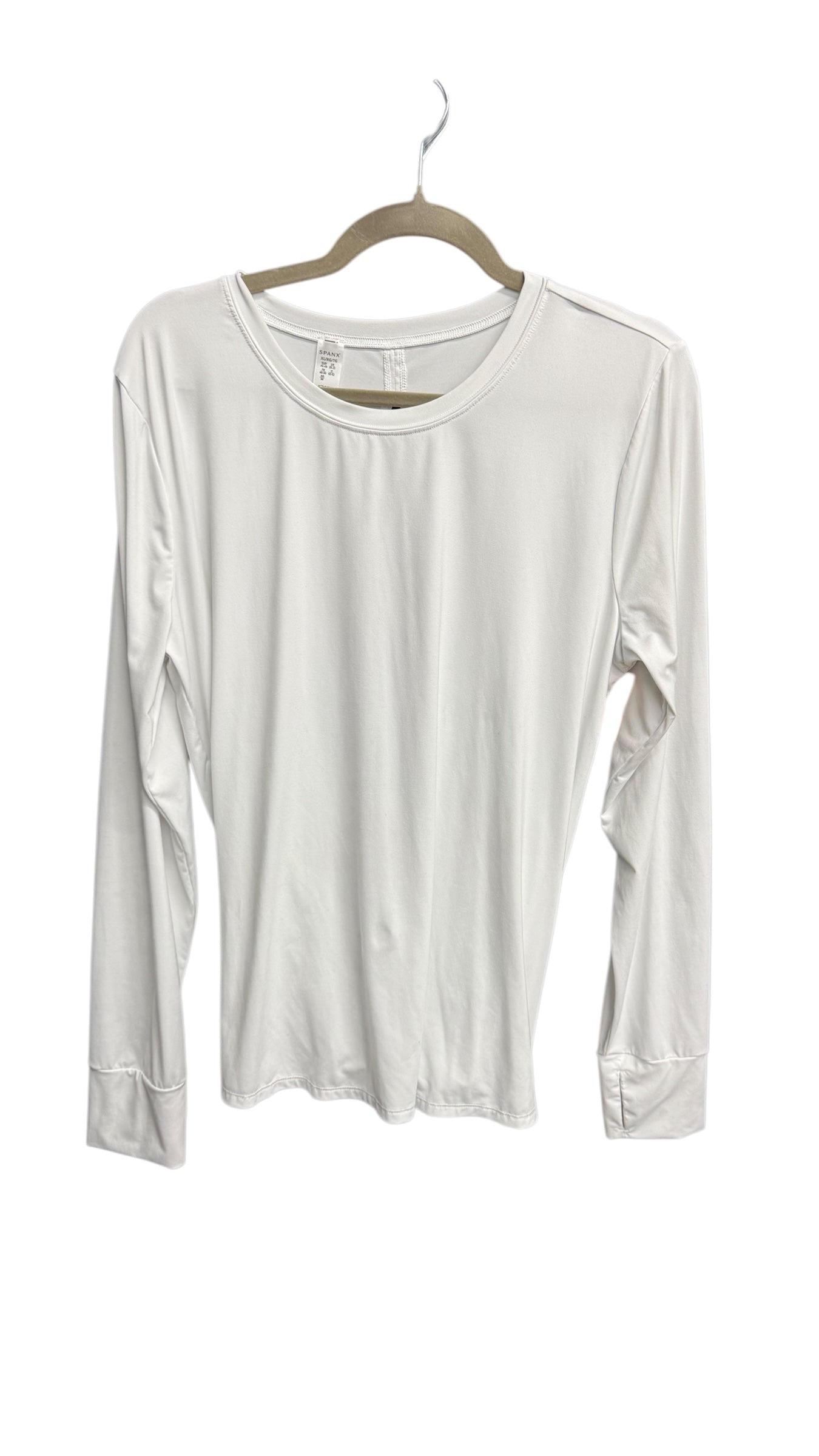 Athletic Top Long Sleeve Crewneck By Spanx In White, Size: Xl