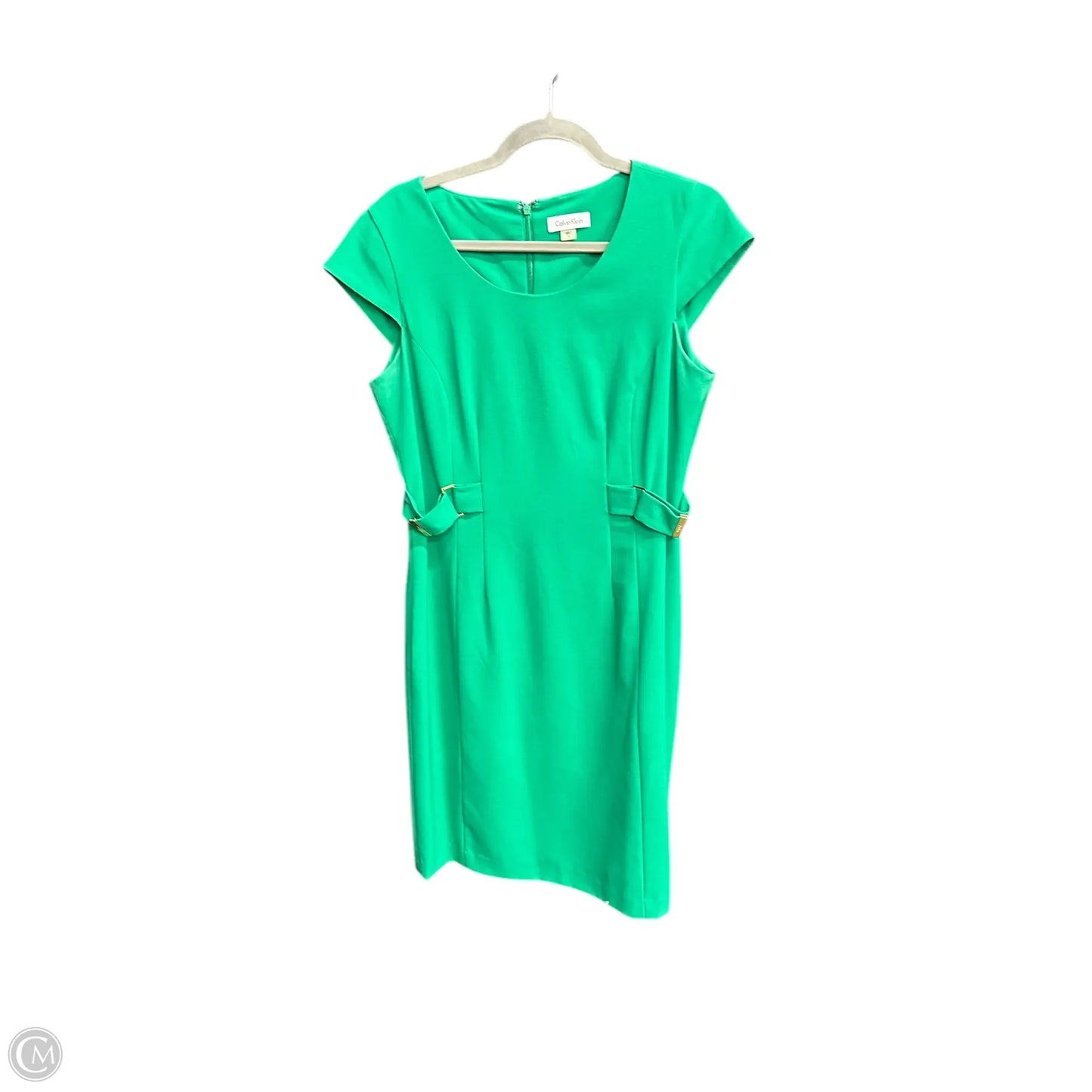 Dress Work By Calvin Klein In Green, Size: M