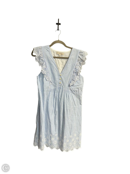 Dress Casual Short By Loft In Blue & White, Size: S