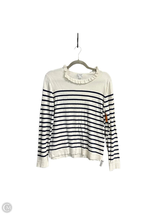 Top Long Sleeve By J. Crew In Striped Pattern, Size: M