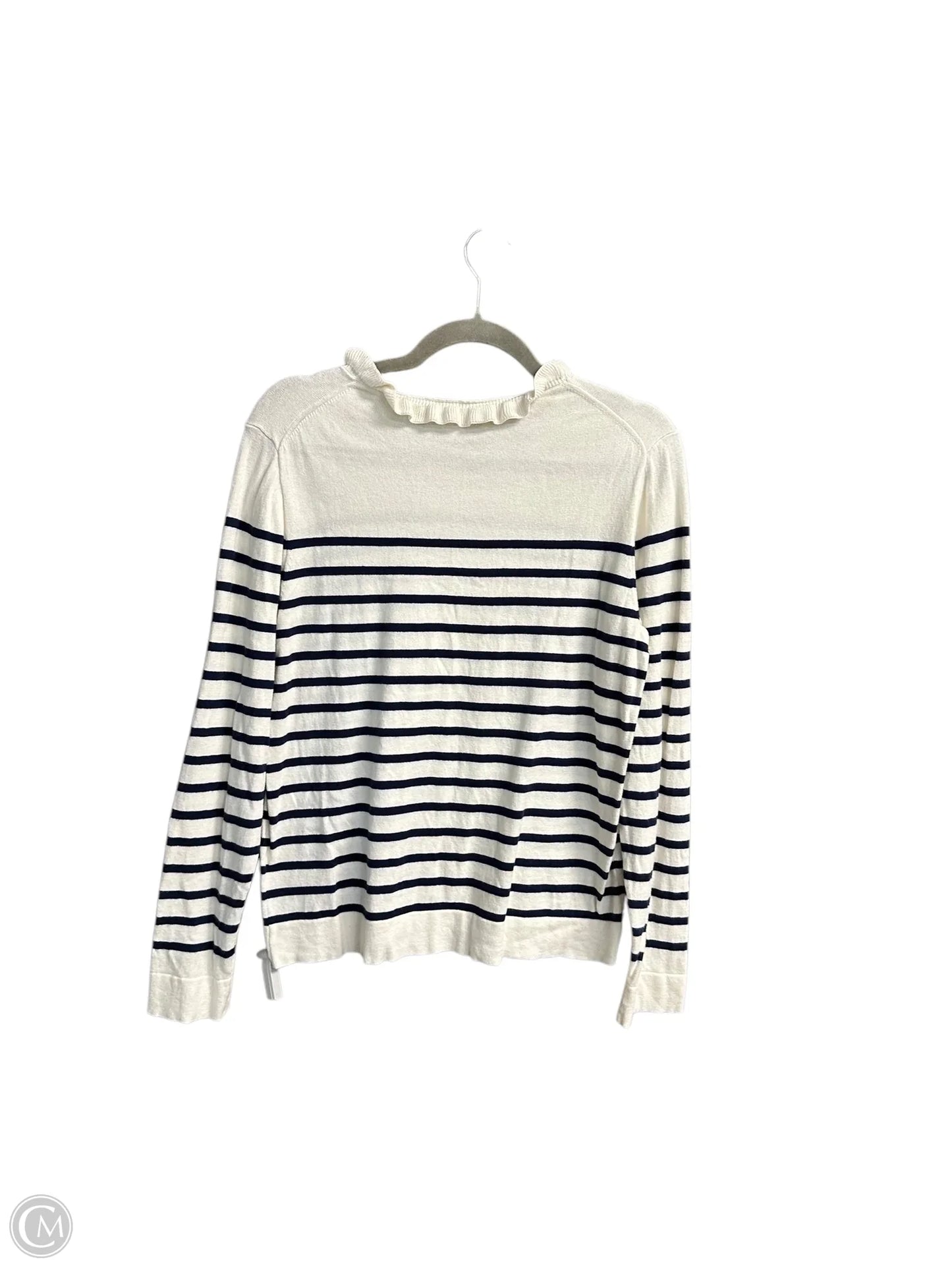 Top Long Sleeve By J. Crew In Striped Pattern, Size: M