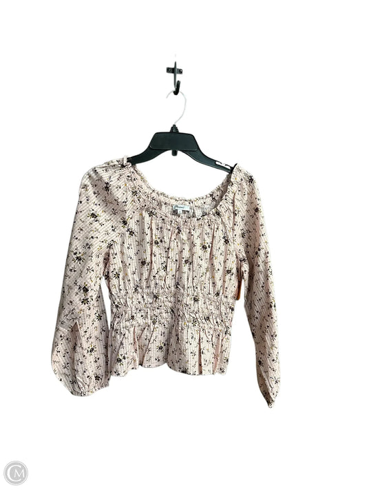 Top Long Sleeve By Madewell In Floral Print, Size: Xs