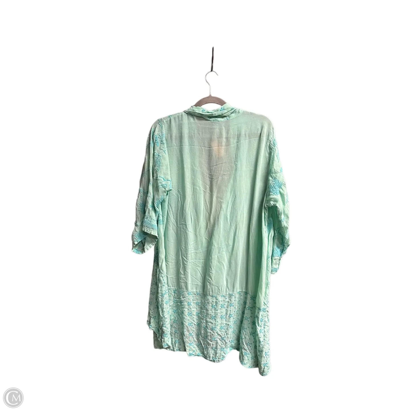 Cardigan By Johnny Was In Teal, Size: L