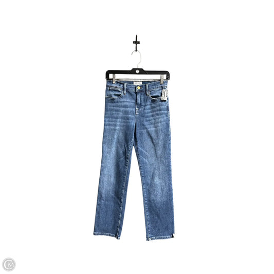 Jeans Straight By Frame In Blue Denim, Size: 2