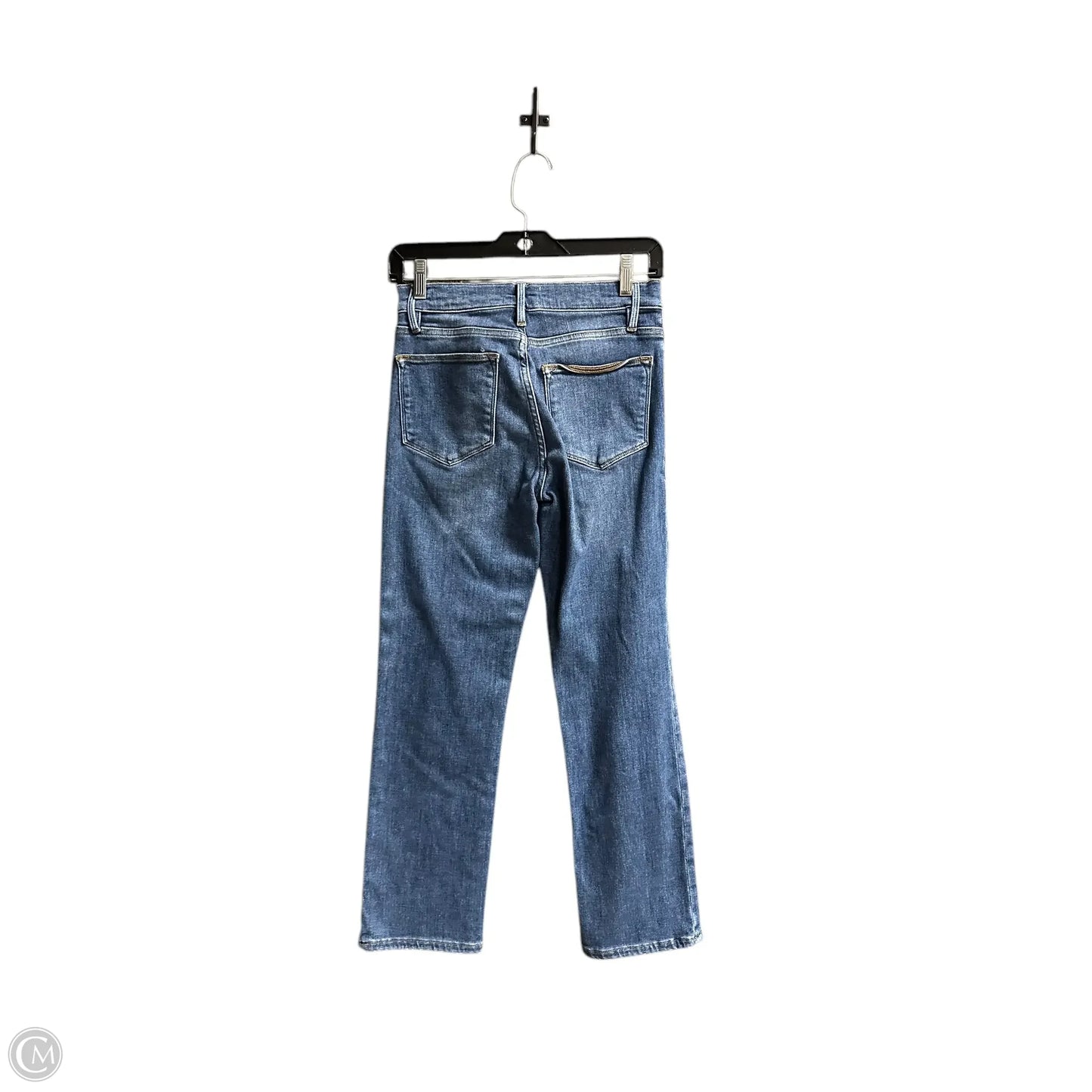 Jeans Straight By Frame In Blue Denim, Size: 2